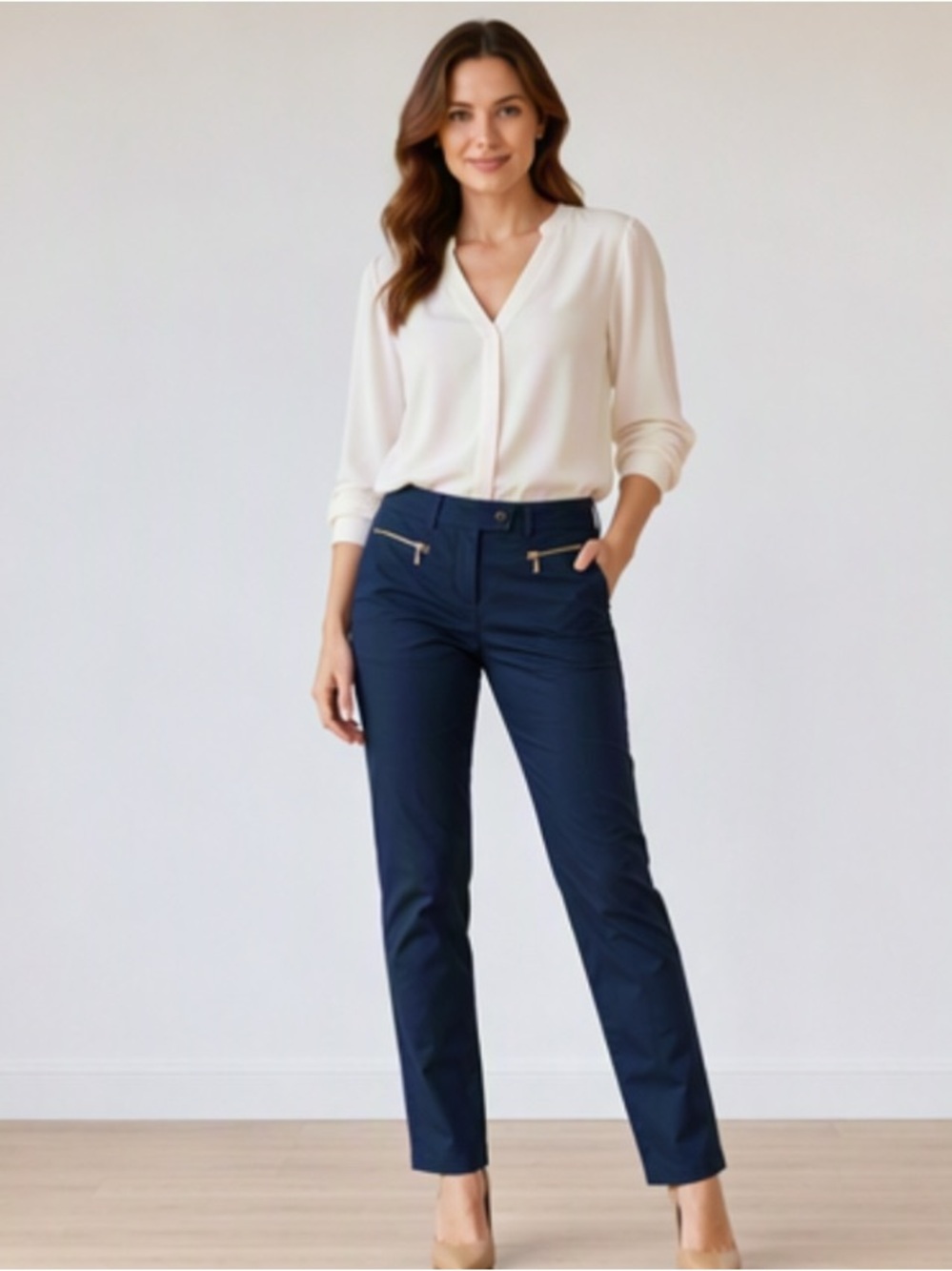 🌷 Michael Kors 🌷 Navy Blue Straight Leg Pants